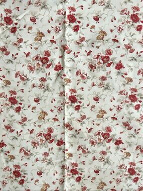 Vintage Waverly Fairhaven Fabric Remnant Floral Rose Morning Glory 56x72 2 Yds *